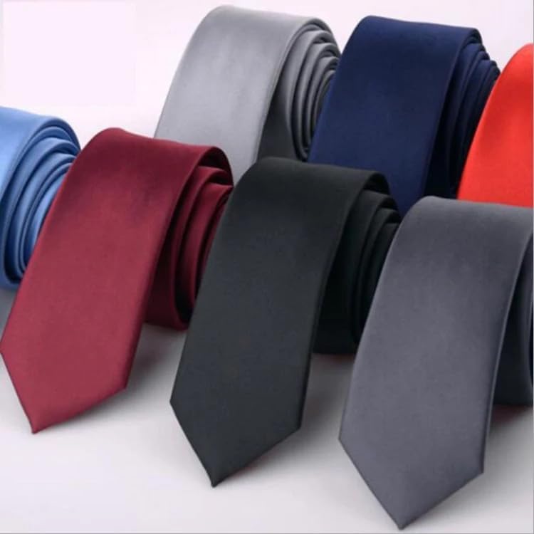 DIBI Solid Color Ties for Men, Formal Mens Ties, Neck Tie, Classic Tie for Boys Women Teens, Wedding Business Costume Necktie - Image 5